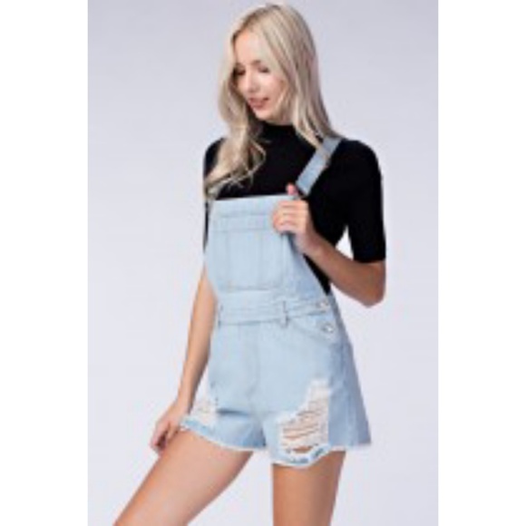 3/$25 Denim Distredsed Overalls - Picture 4 of 8